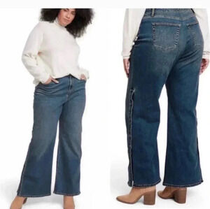 Nili Lotan‎ for Target High Rise Flare Wide Leg Jeans Size 20W/22W